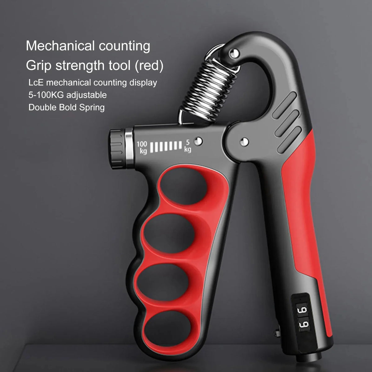Forearm & Grip Trainer Adjustable 11–220 lb Integrated Counter
