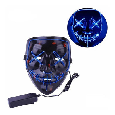 Full-Face LED Mask Wired Remote & 3 Light Modes Multi-Color