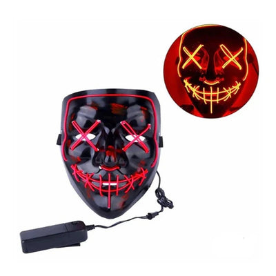 Full-Face LED Mask Wired Remote & 3 Light Modes Multi-Color
