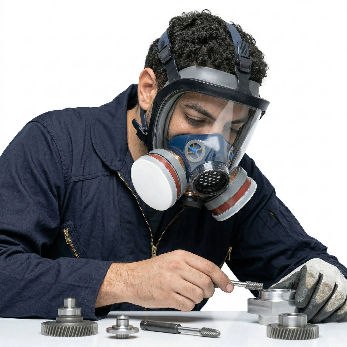 Full Face Respirator Silicone Seal Activated Charcoal Filters