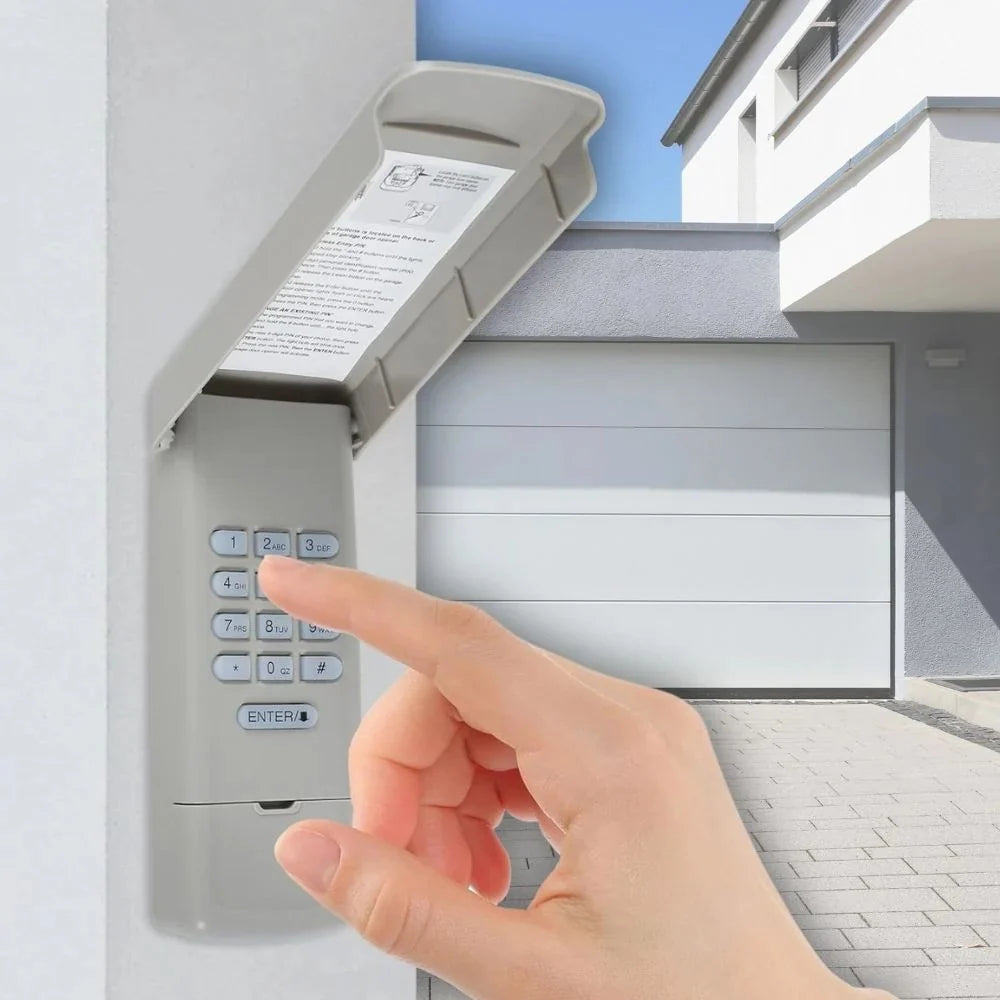 Garage Opener Keypad Wireless 3-Channel Backlit & Weatherproof