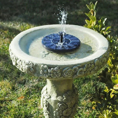 Garden Fountain Pump Solar Powered Built In Panel