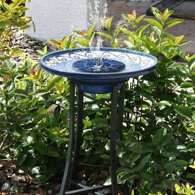 Garden Fountain Pump Solar Powered Built In Panel