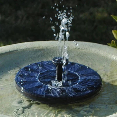 Garden Fountain Pump Solar Powered Built In Panel