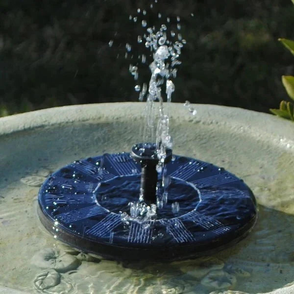 Garden Fountain Pump Solar Powered Built In Panel