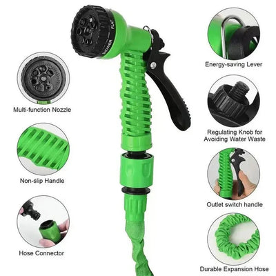 Garden Hose Expandable Automatic Retraction 7 Spray Patterns