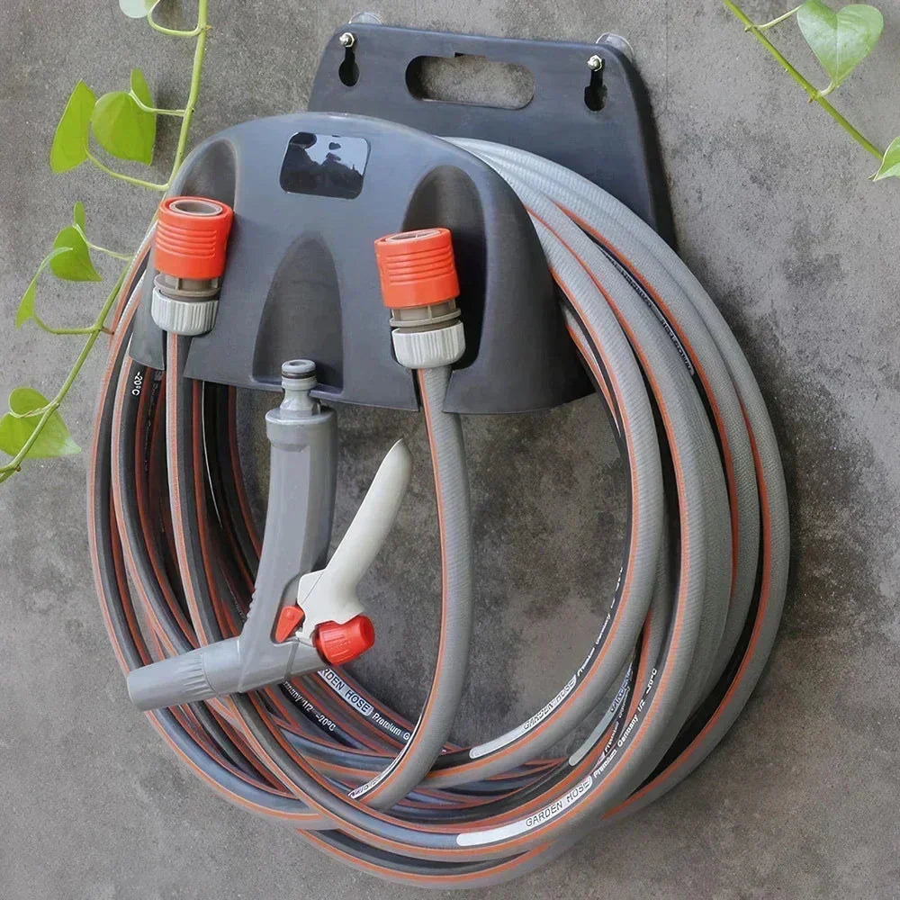 Garden Hose Holder Weatherproof Wall-Mount Multiple Hose Slots
