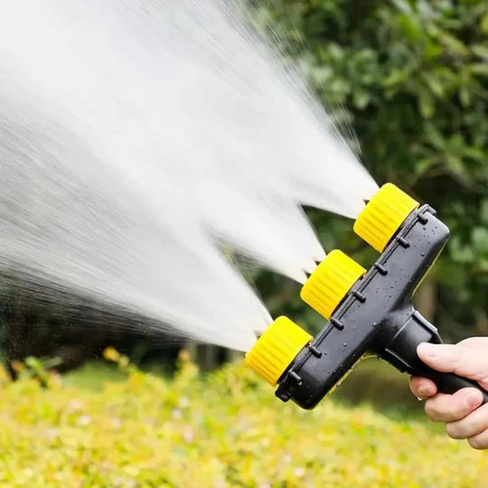 Garden Hose Nozzle Adjustable Spray Patterns Quick-Connect Water-Efficient