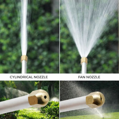 Garden Hose Nozzle Adjustable Spray Pressure Powered