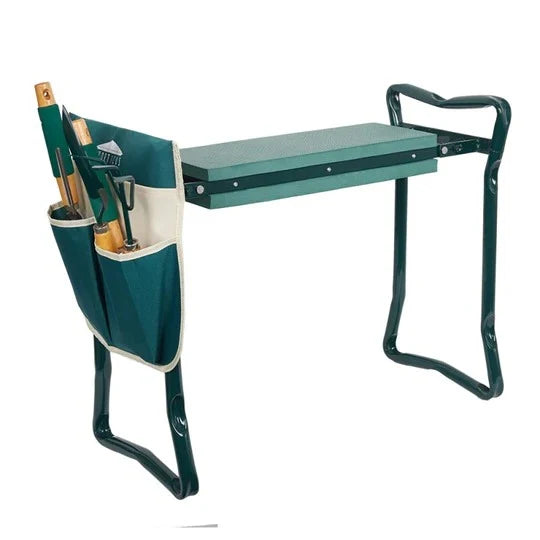 Garden Kneeler And Seat Foldable With Tool Pouches