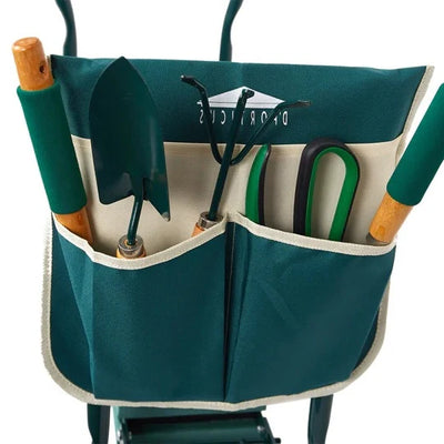 Garden Kneeler And Seat Foldable With Tool Pouches