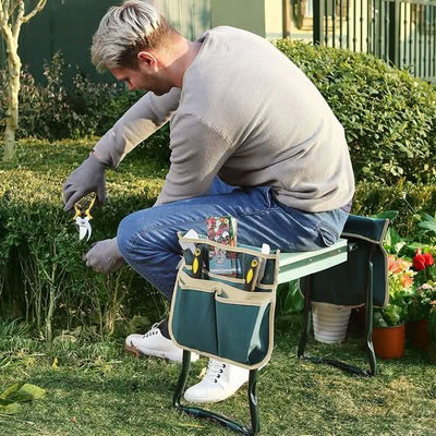 Garden Kneeler & Seat Foldable Steel Padded Knee Pad