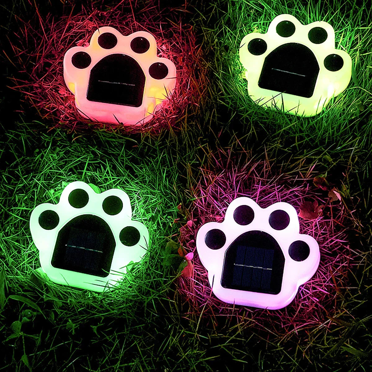 Garden Path Light Solar Paw-Shaped Weatherproof 9 Hours