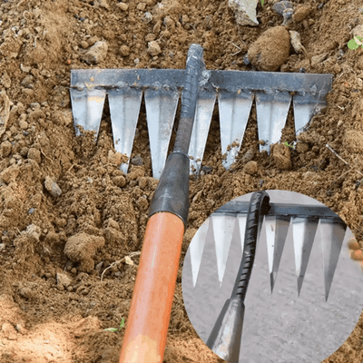 Garden Rake Ultra-Sharp Carbon Steel 4 To 7 Teeth