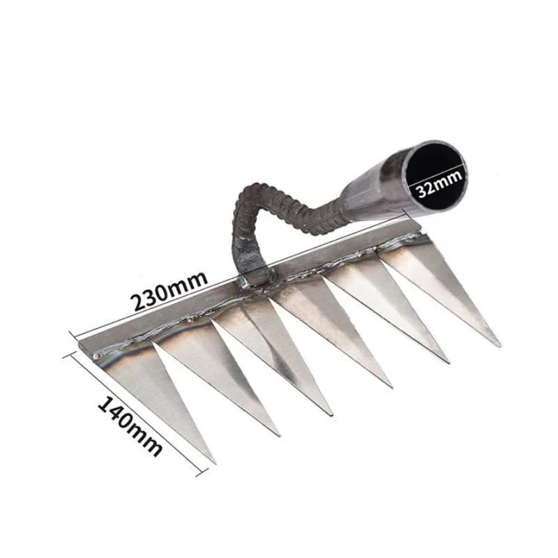 Garden Rake Ultra-Sharp Carbon Steel 4 To 7 Teeth