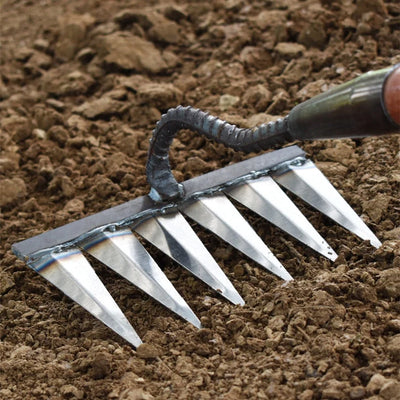 Garden Rake Ultra-Sharp Carbon Steel 4 To 7 Teeth