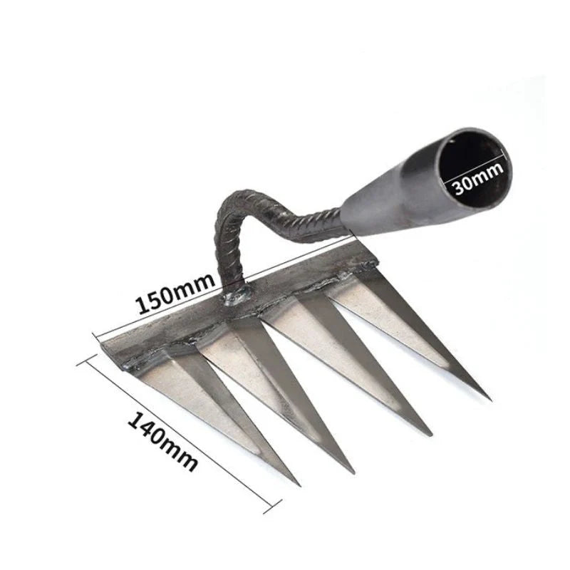 Garden Rake Ultra-Sharp Carbon Steel 4 To 7 Teeth