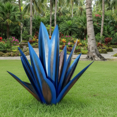 Garden Sculpture Weatherproof Metal 3D Leaf Design