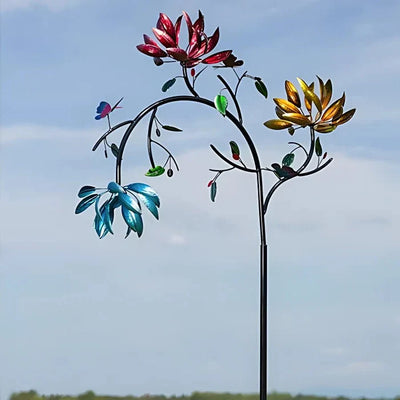 Garden Wind Spinner Colorful Rotating Fade-Resistant