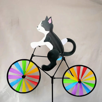 Garden Windmill Stake Hand-Painted Spinning Wheels Weatherproof