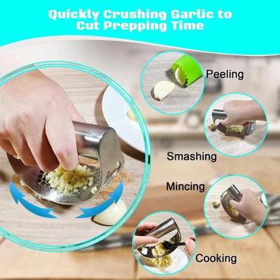 Garlic Press Curved Rocker Dishwasher-Safe Built-In Bottle Opener