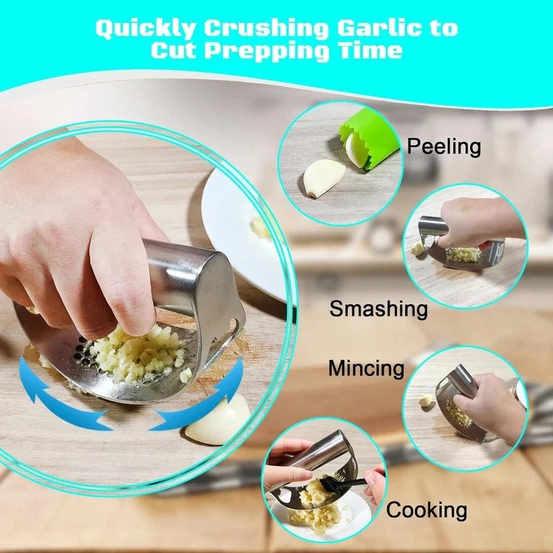 Garlic Press Curved Rocker Dishwasher-Safe Built-In Bottle Opener