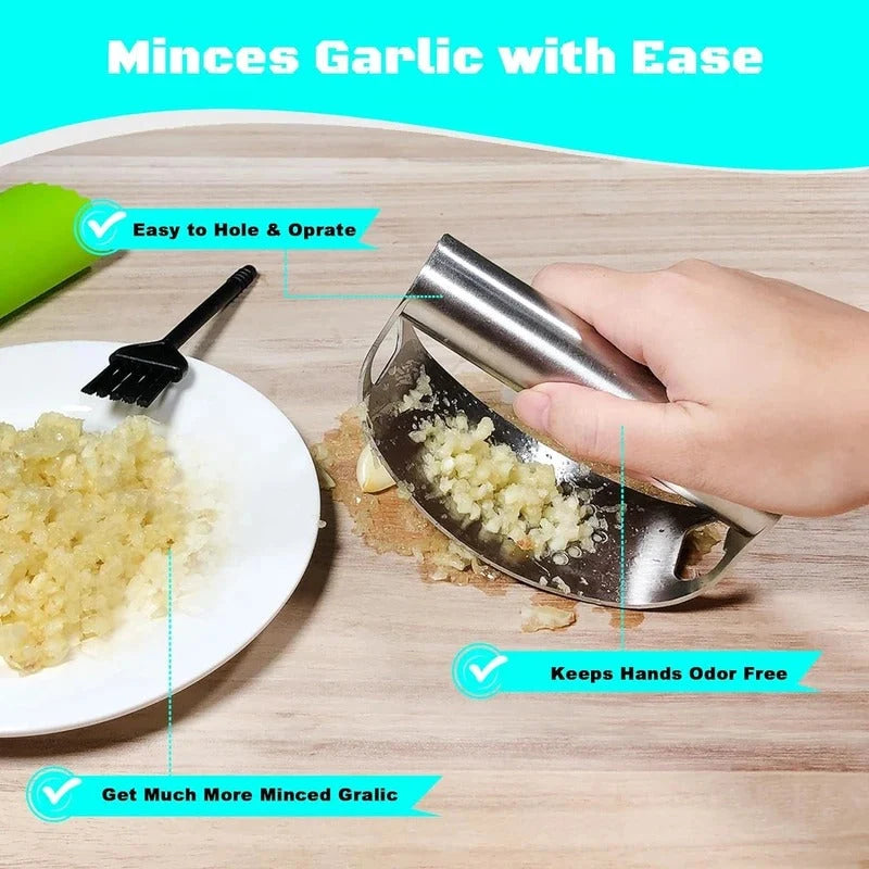 Garlic Press Curved Rocker Dishwasher-Safe Built-In Bottle Opener