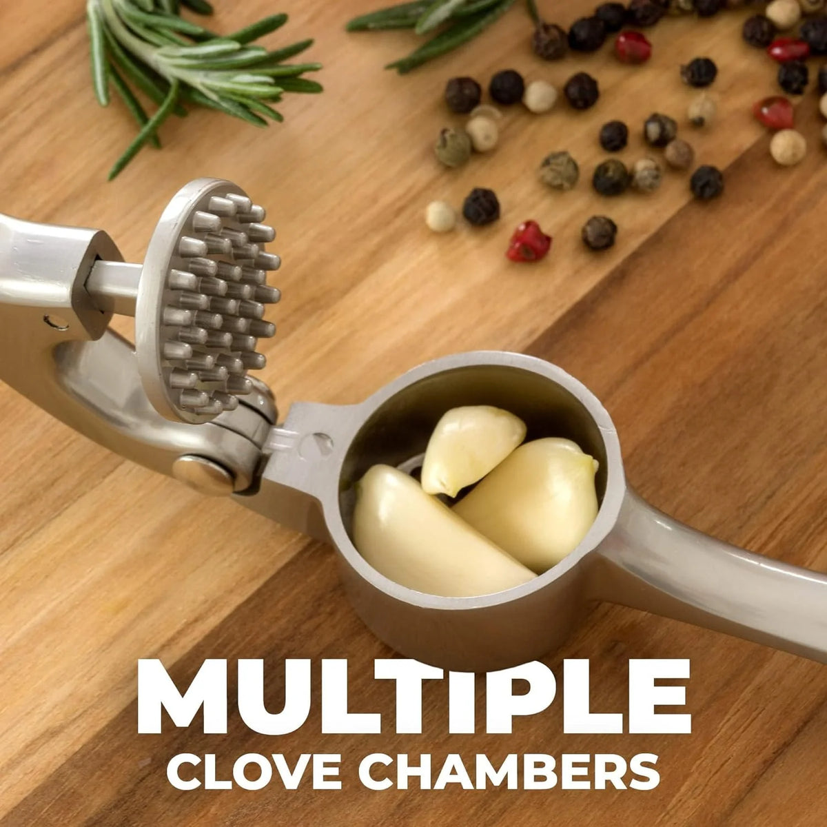 Garlic Press Peel-Free One-Handed Dishwasher-Safe
