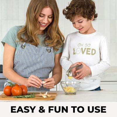 Garlic Press Peel-Free One-Handed Dishwasher-Safe