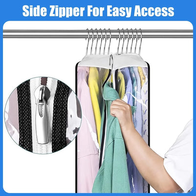 Garment Storage Cover Waterproof PEVA Clear Front Panel
