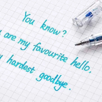 Gel Pen Set Glitter Fine Tip & Smear-Proof