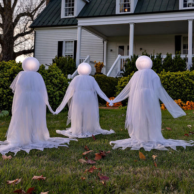 Ghost Garden Stakes Glow & Flicker Set of 3
