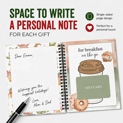 Gift Card Book 12 Pages Personal Message Holder