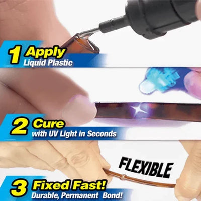 Glue Pen Built-In UV Light Precision Tip Multi-Surface