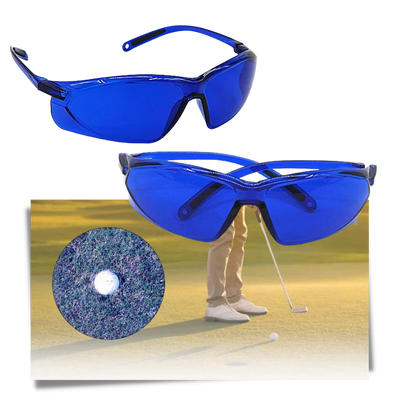 Golf Ball Finder Glasses Blue Contrast Lenses Lightweight Frame