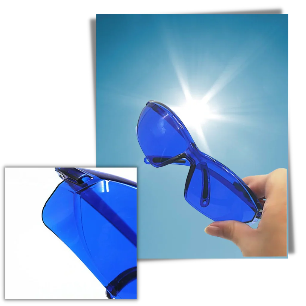 Golf Ball Finder Glasses Blue Contrast Lenses Lightweight Frame