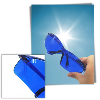 Golf Ball Finder Glasses Blue Contrast Lenses Lightweight Frame