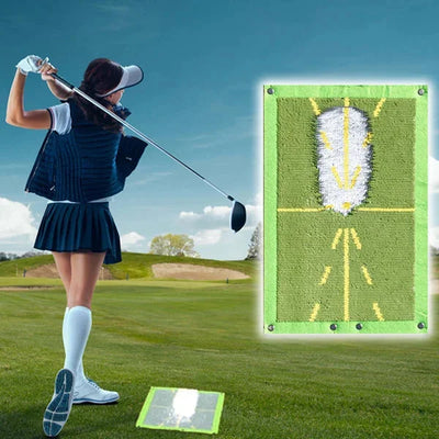 Golf Training Mat Instant Divot Feedback Sequined Tear-Resistant