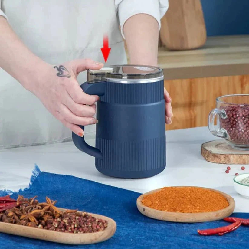 Grain Mill Electric Single-Button Stainless Steel Container