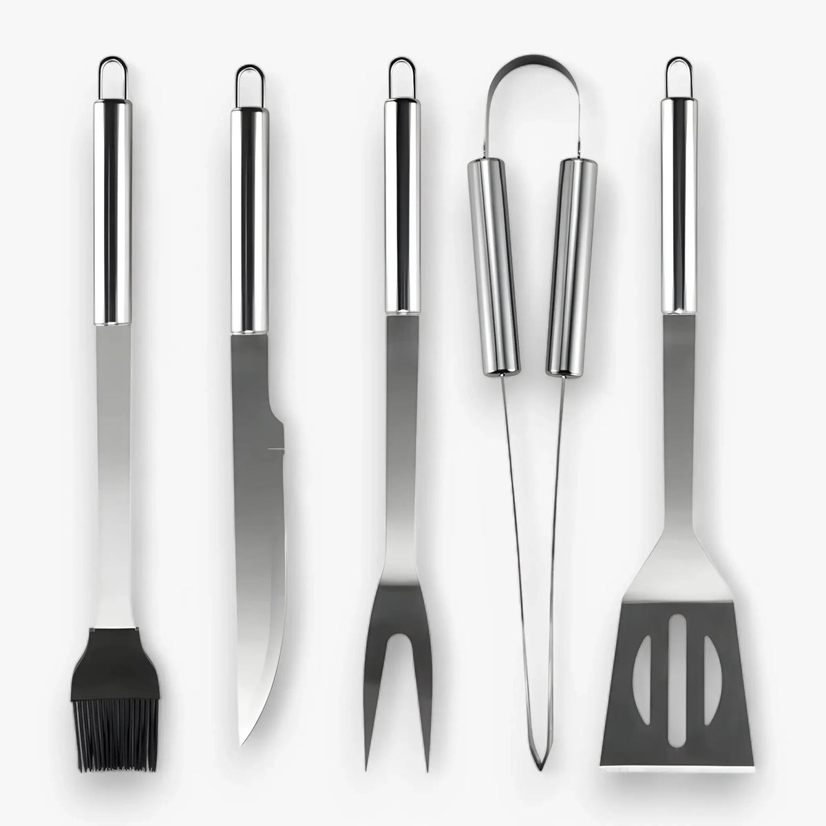 Grill Tool Set Stainless Steel Carrying Case Heat-Resistant Handles