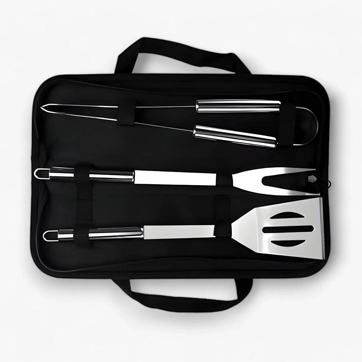 Grill Tool Set Stainless Steel Carrying Case Heat-Resistant Handles
