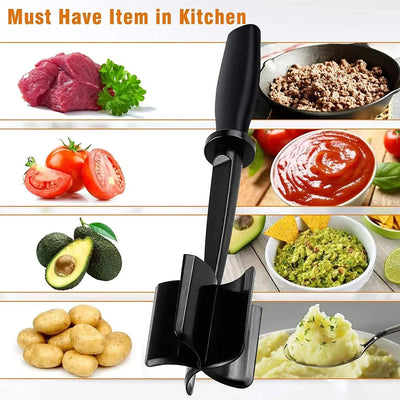 Ground Meat Chopper Five-Blade Heat-Resistant Nylon
