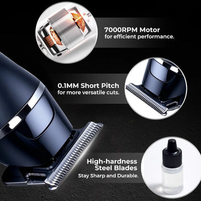 Hair Clipper Cordless & USB Rechargeable LCD Battery Indicator