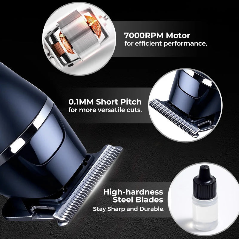 Hair Clipper Cordless & USB Rechargeable LCD Battery Indicator