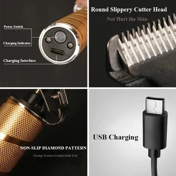 Hair Clipper Set Cordless Ceramic Blades Foil Shaver