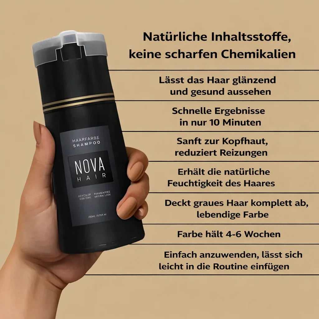 Hair Dye Shampoo Quick Gray Coverage No Mixing
