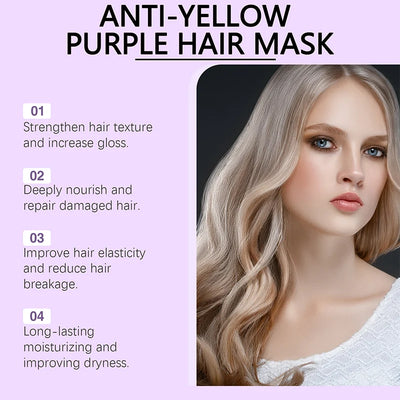 Hair Mask Violet Pigment Neutralizer For Blonde & Gray