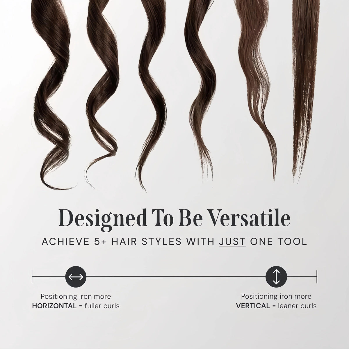 Hair Straightener & Curler Titanium Plates 5 Heat Settings