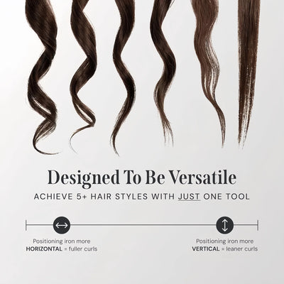 Hair Straightener & Curler Titanium Plates 5 Heat Settings