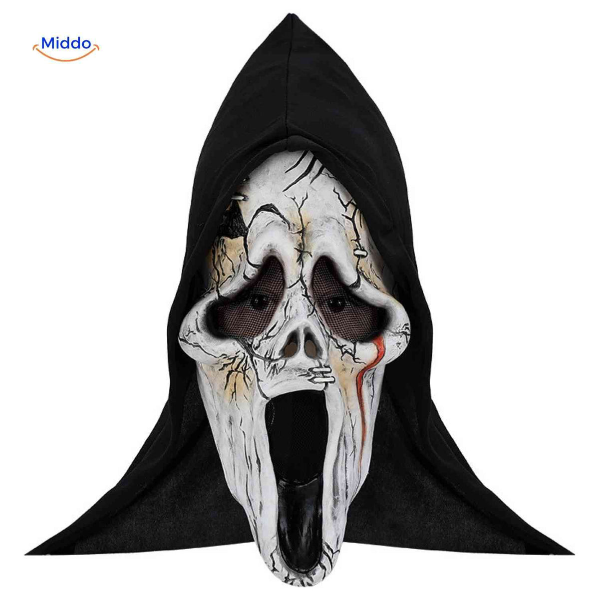 Halloween Mask Full Face Integrated Hood Breathable Visibility